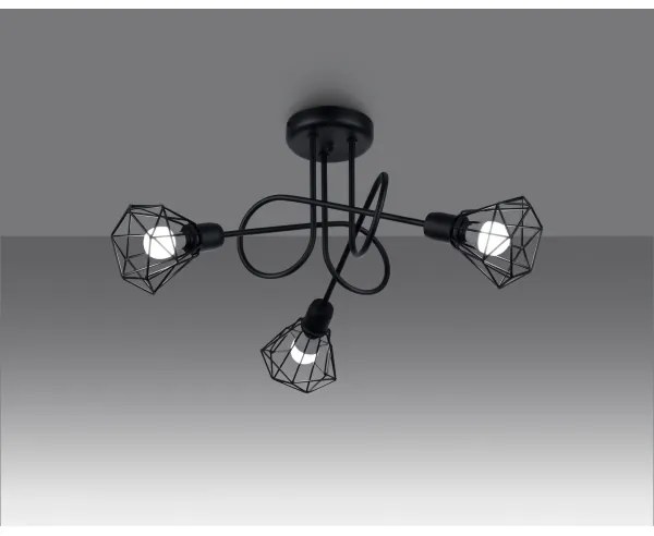 Sollux SL.1109 - Lampadario a stelo ARTEMIS 3xE14/40W/230V nero