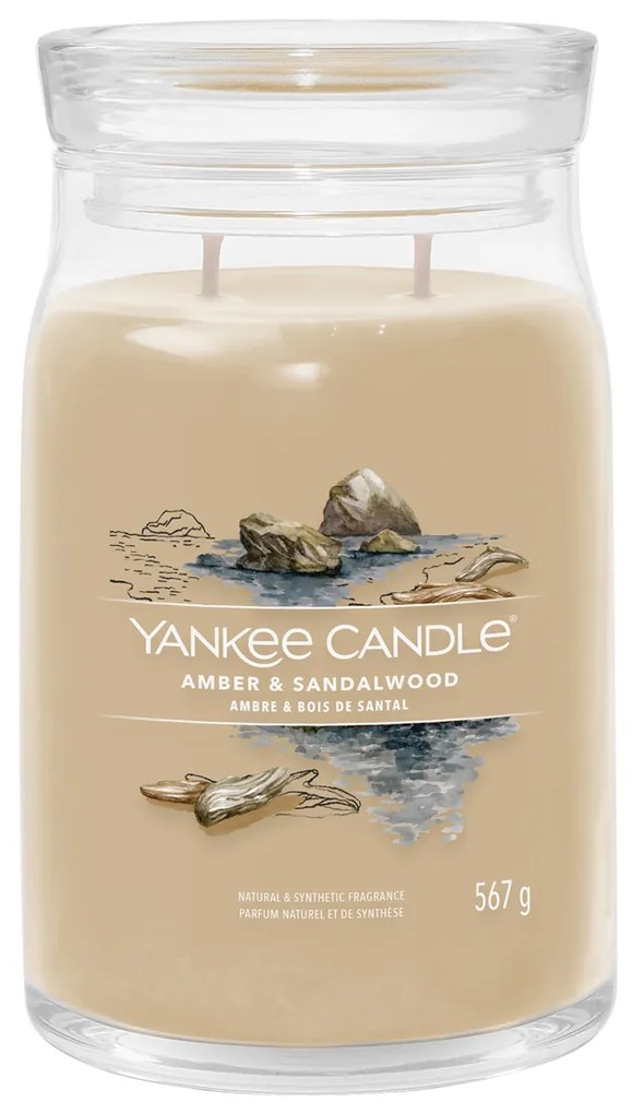 Amber Sandalwood, candela in giara grande Yankee Candle