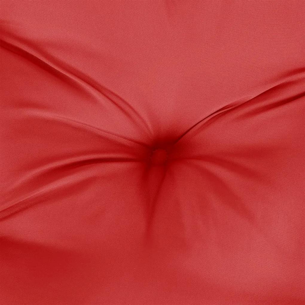 Cuscino per Pallet Rosso 60x40x12 cm in Tessuto