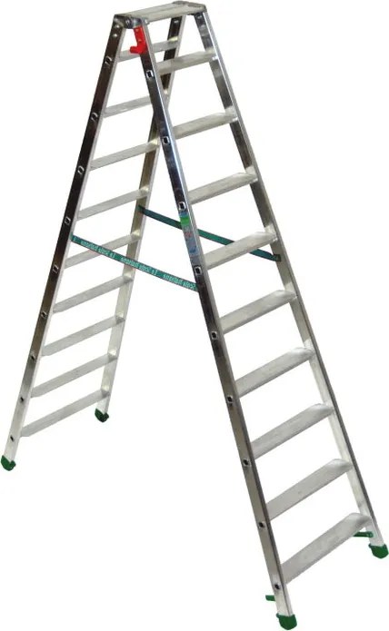 Scala FACAL duppia Dupla in alluminio 9 gradini portata massima 150 kg EN 131 per lavori fino a 3.2 m