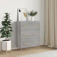 Credenza Grigio Sonoma 69,5x34x90 cm in Legno Multistratocod mxl 105306