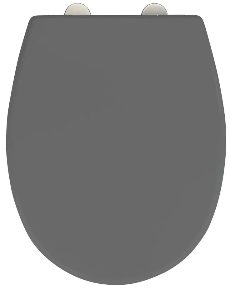 WENKO 24572100-WC sedile WC VORNO NEO 46x37 cm grigio/argento
