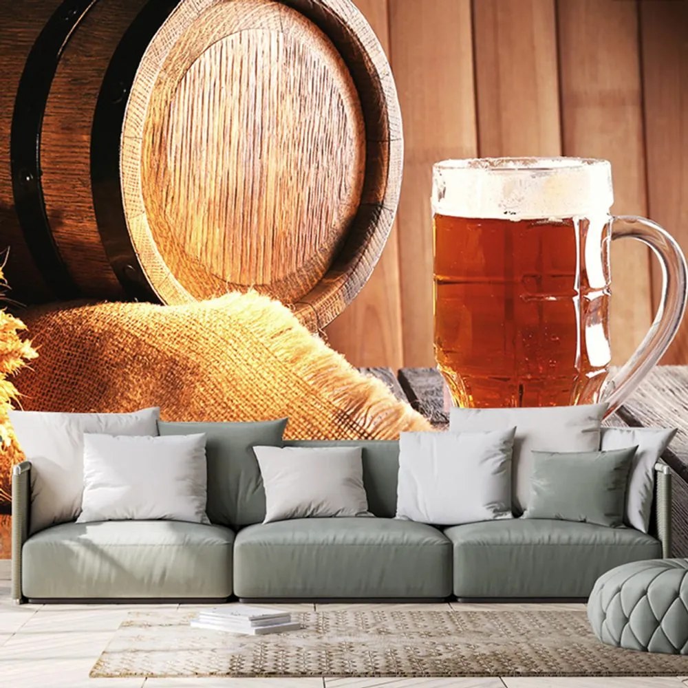 Carta da parati autoadesiva – Barile di birra