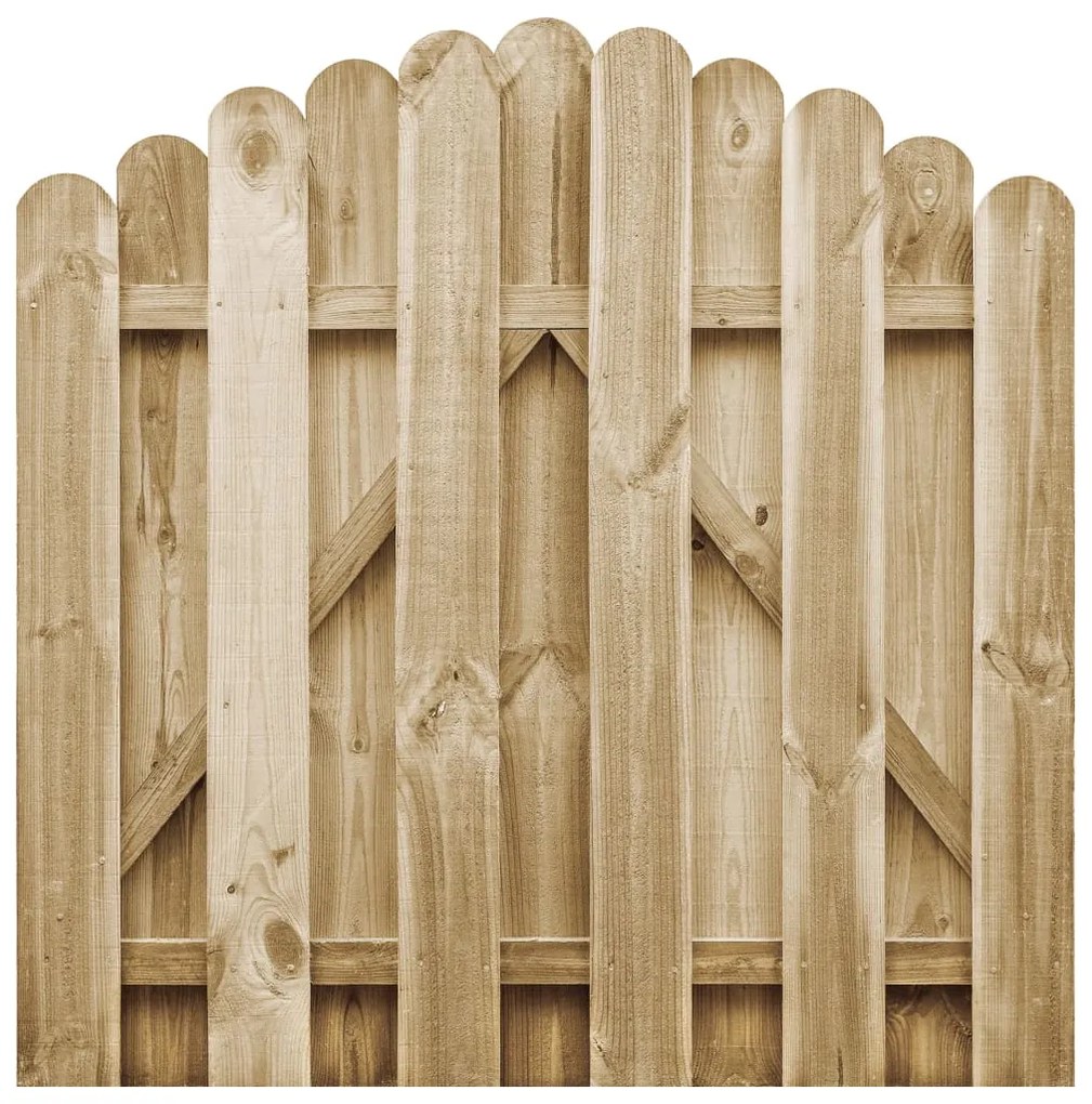 Cancello Da Giardino İn Legno Di Pino Impregnato 100x100 Cm /