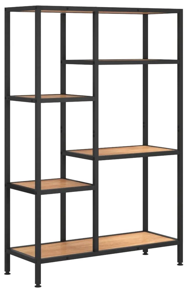 Scaffale per libri 80x30x120 cm acciaio e legno multistrato
