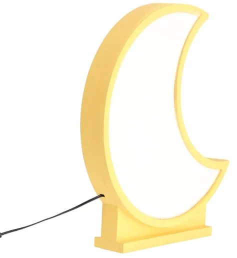 Lampada da scrivania LED per bambini MOON LED/12W/230V gialla