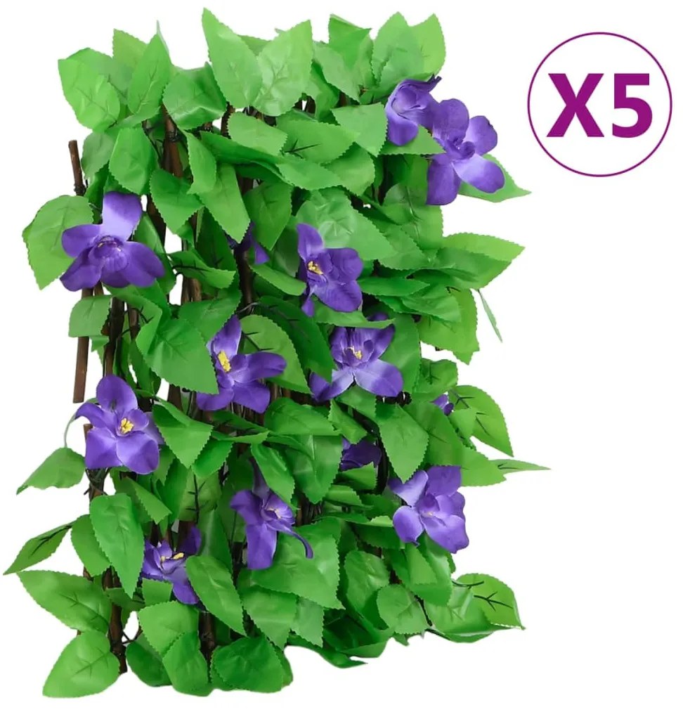Traliccio Edera Artificiale Espandibile 5 Pz Verde 180x20 Cm /