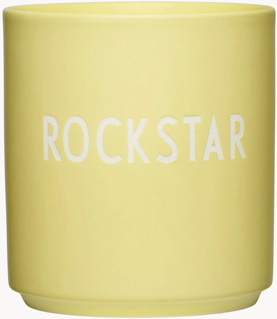 Tazza con scritta Favourite Rockstar