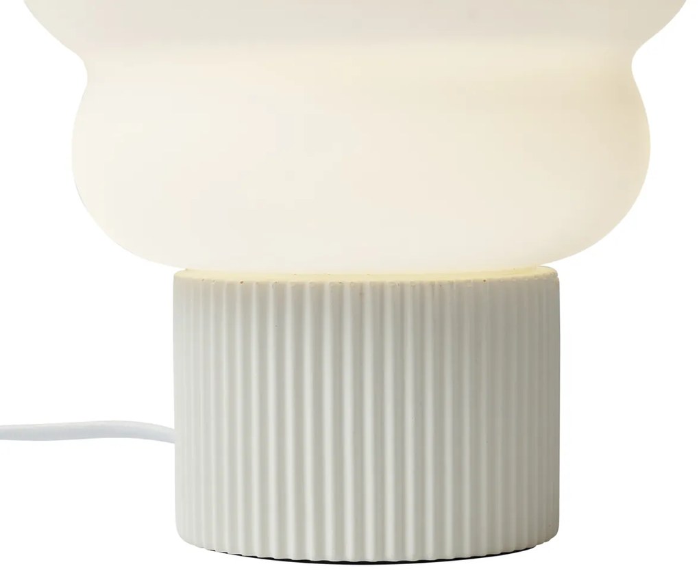 Lampada da tavolo Japandi beige con vetro opale 18 cm - Kumo