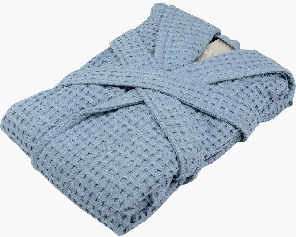 Accappatoio unisex in cotone a nido d'ape con cappuccio Robin