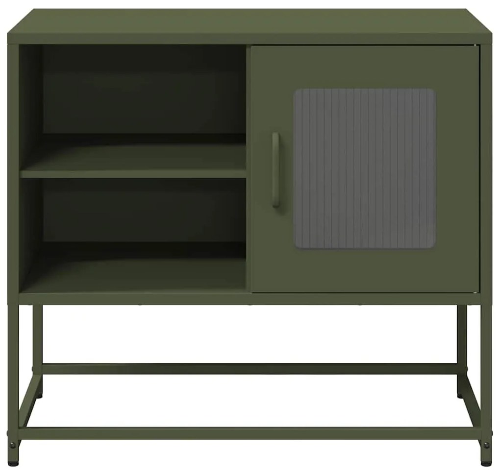 Mobile Tv Verde Oliva 68x39x60,5 Cm İn Acciaio /