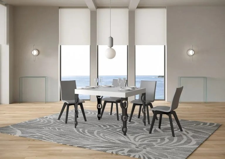 Tavolo Allungabile Karamay 80x120 cm, 80x140/224 cm Karamay / Bianco