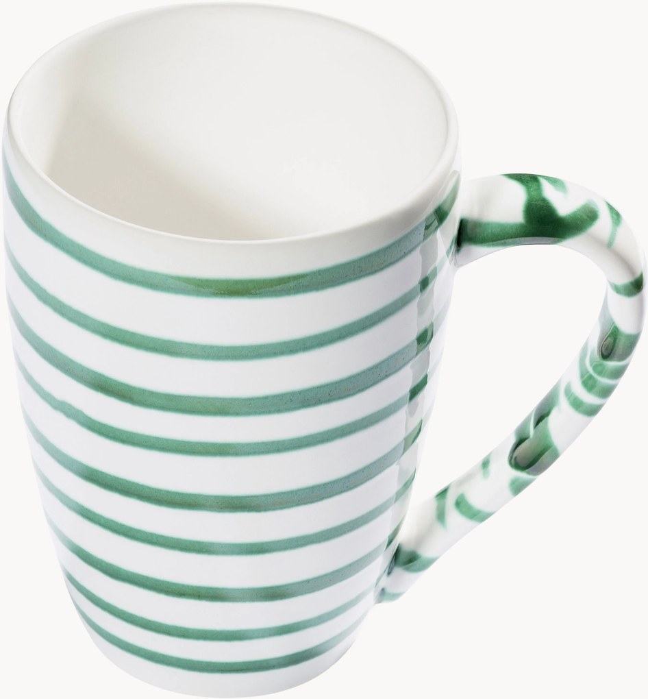 Tazza da colazione fatta a mano Grüngeflammt