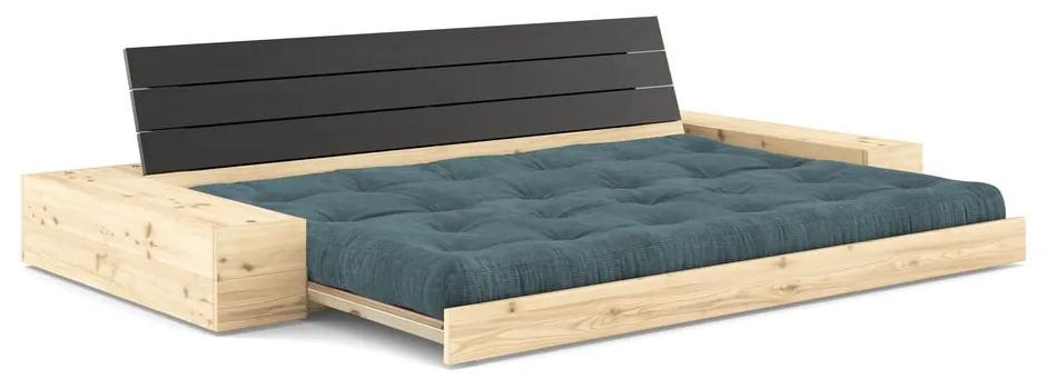 Divano letto in velluto a coste blu 244 cm Base - Karup Design