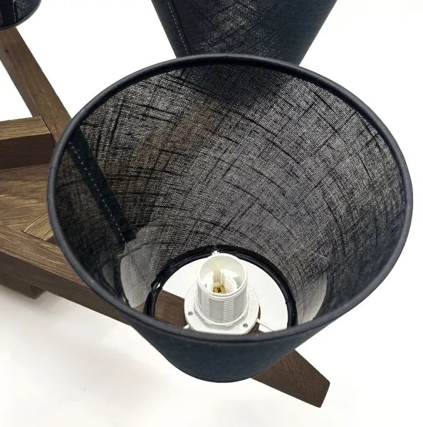 Brilagi - Lampadario LED ANTHONY 5xE14/40W/230V rovere/noce nero