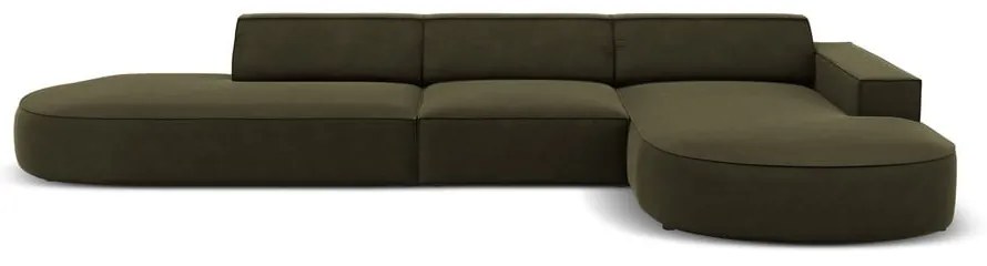 Divano angolare in velluto verde (angolo destro) Jodie - Micadoni Home