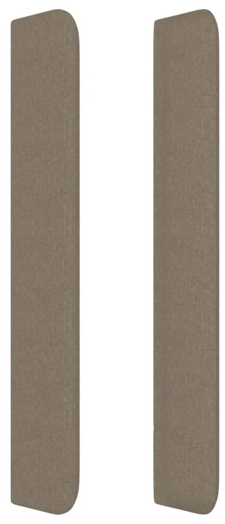Testiera ad orecchio tortora 83x16x118/128 cm in tessuto