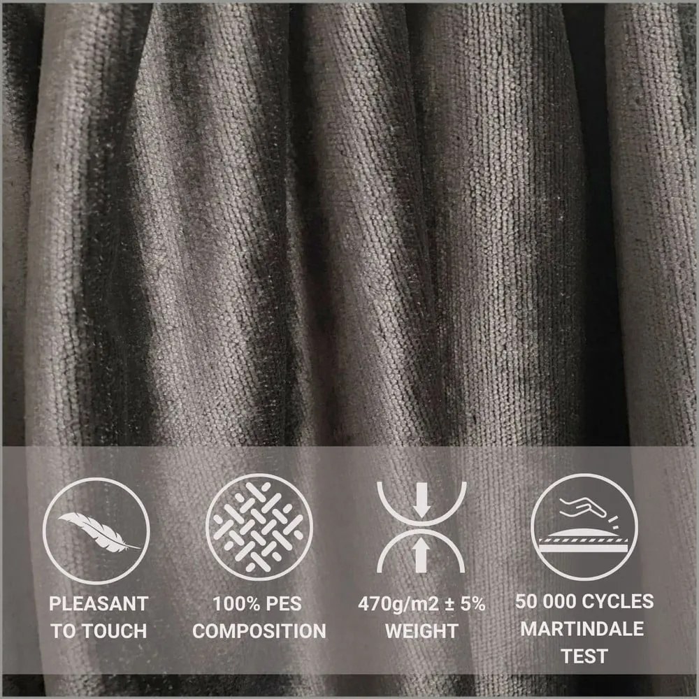 Letto boxspring grigio scuro con spazio contenitivo 180x200 cm Voyage - Maison de Rêve