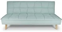 Divano letto clic clac in tessuto vellutato, divano 3 posti mod. Bart - Colore: Verde tiffany - DL-BA20FBC