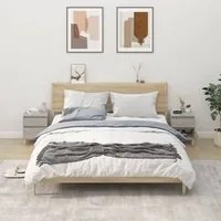 Comodini 2 pz Grigio Cemento 40x35x50 cm cod mxl 33260