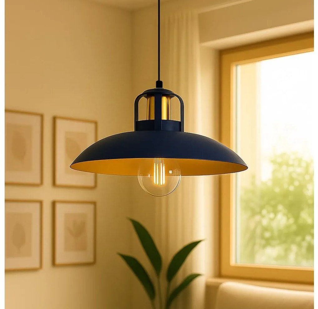 Brilagi - LED Lampadario a sospensione con filo FLAMENGO 1xE27/60W/230V blu