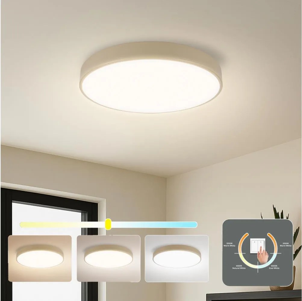 Brilagi - Lampada da soffitto LED POOL 48W/230V 3000/4500/6000K Ø 40 cm beige