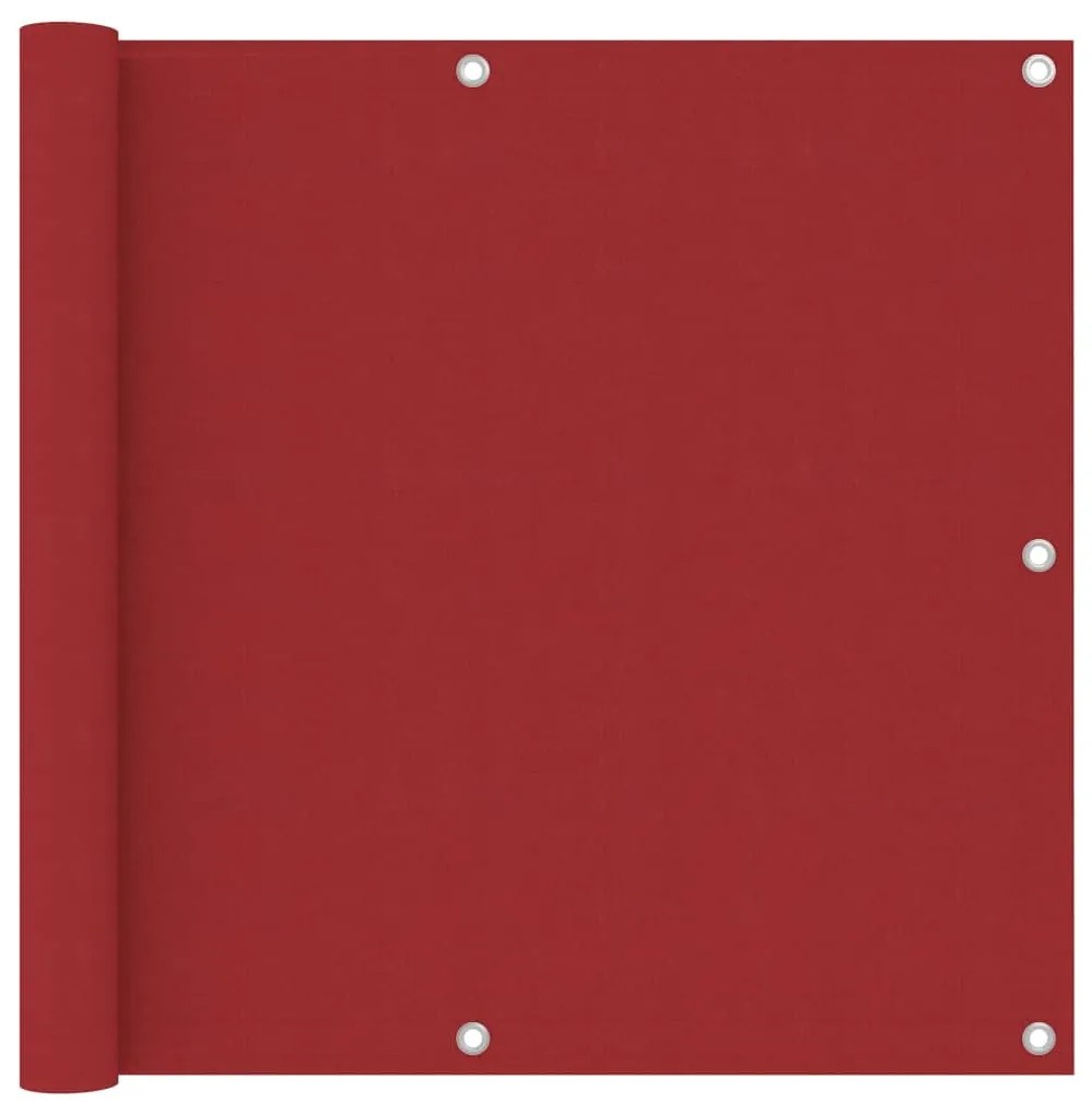 Paravento Da Balcone Rosso 90x300 Cm İn Tessuto Oxford /