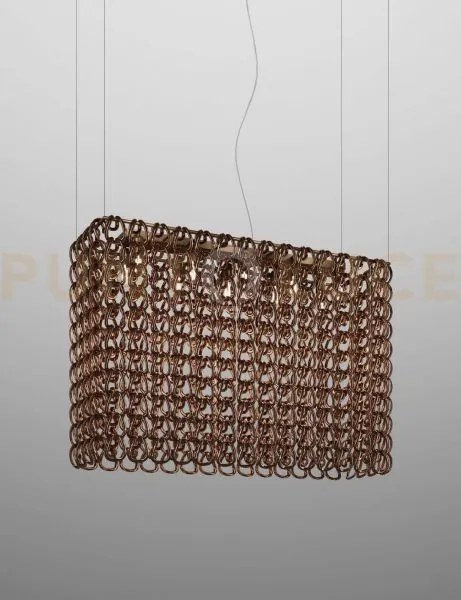 Giogali sospensione re1 cristallo rame e bronzo opaco 10 luci attac...