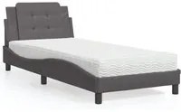 Letto con Materasso Grgio 80x200 cm in Similpelle 3208827