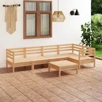 Set Salotto da Giardino 6 pz in Legno Massello di Pino 3082702