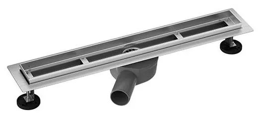 Canalina di scarico per doccia 65x6,7 cm, argento/grigio