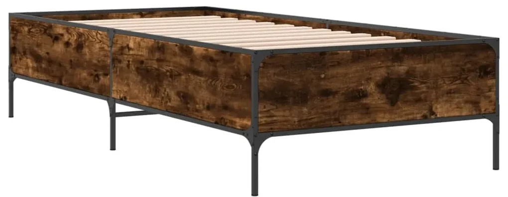 Giroletto rovere fumo 90x190 cm in legno multistrato e metallo
