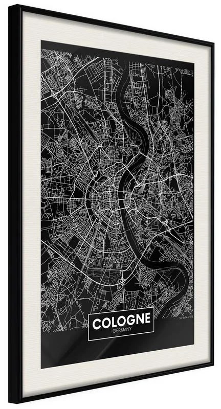 Poster City Map: Cologne (Dark)