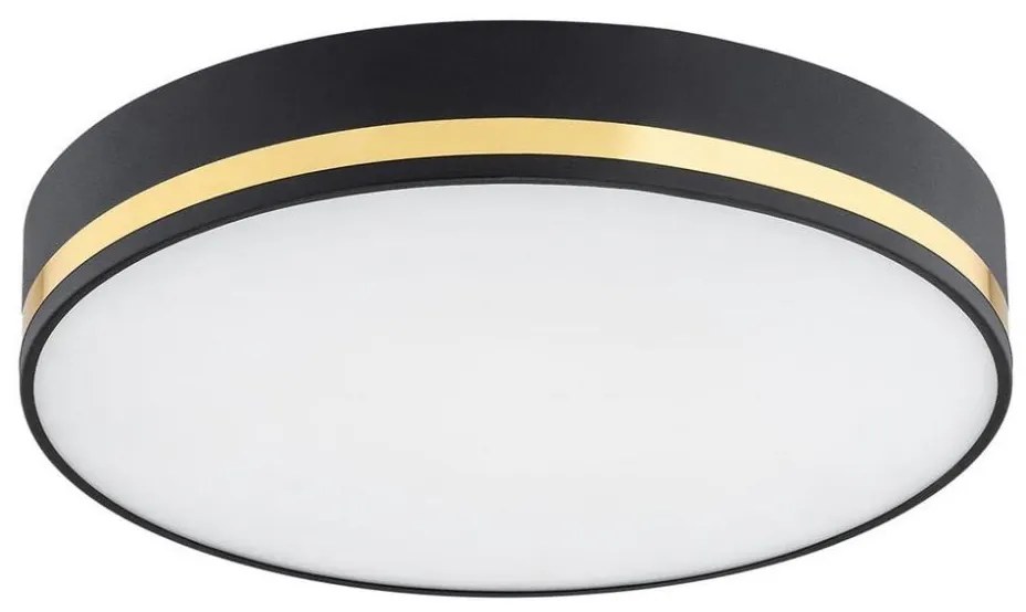 Argon 6141 - Plafoniera AMORE 3xE27/15W/230V diametro 45 cm nero/oro