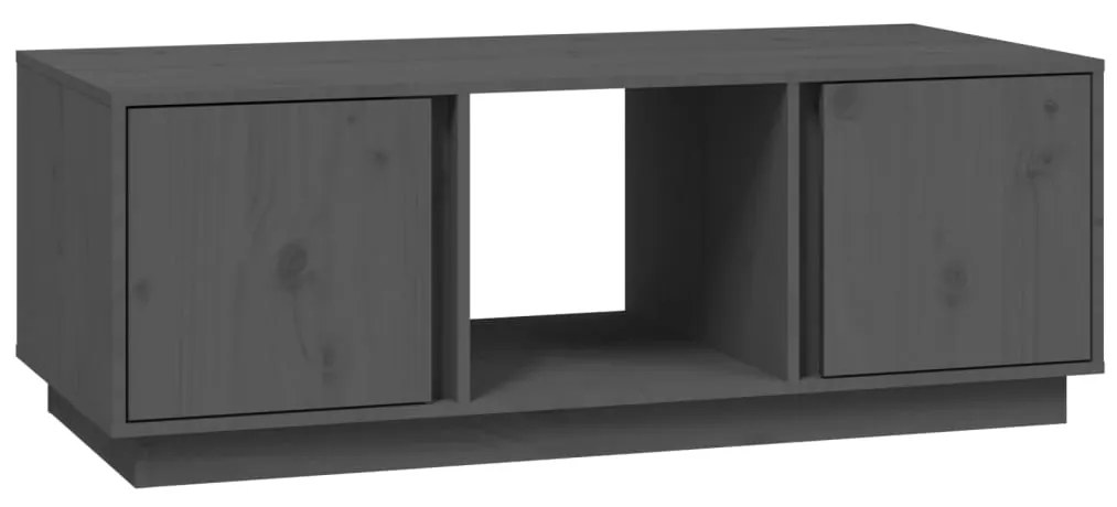 Tavolino da salotto grigio 110x50x40 cm legno massello di pino