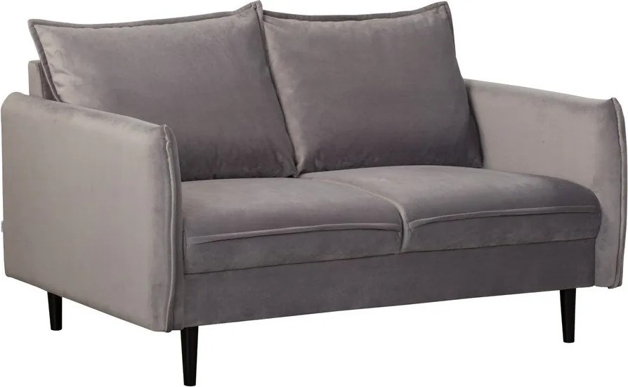 Divano grigio con rivestimento in velluto 138 cm Juli – Ropez