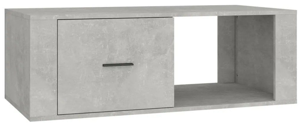 Tavolino salotto grigio cemento 100x50,5x35cm legno multistrato