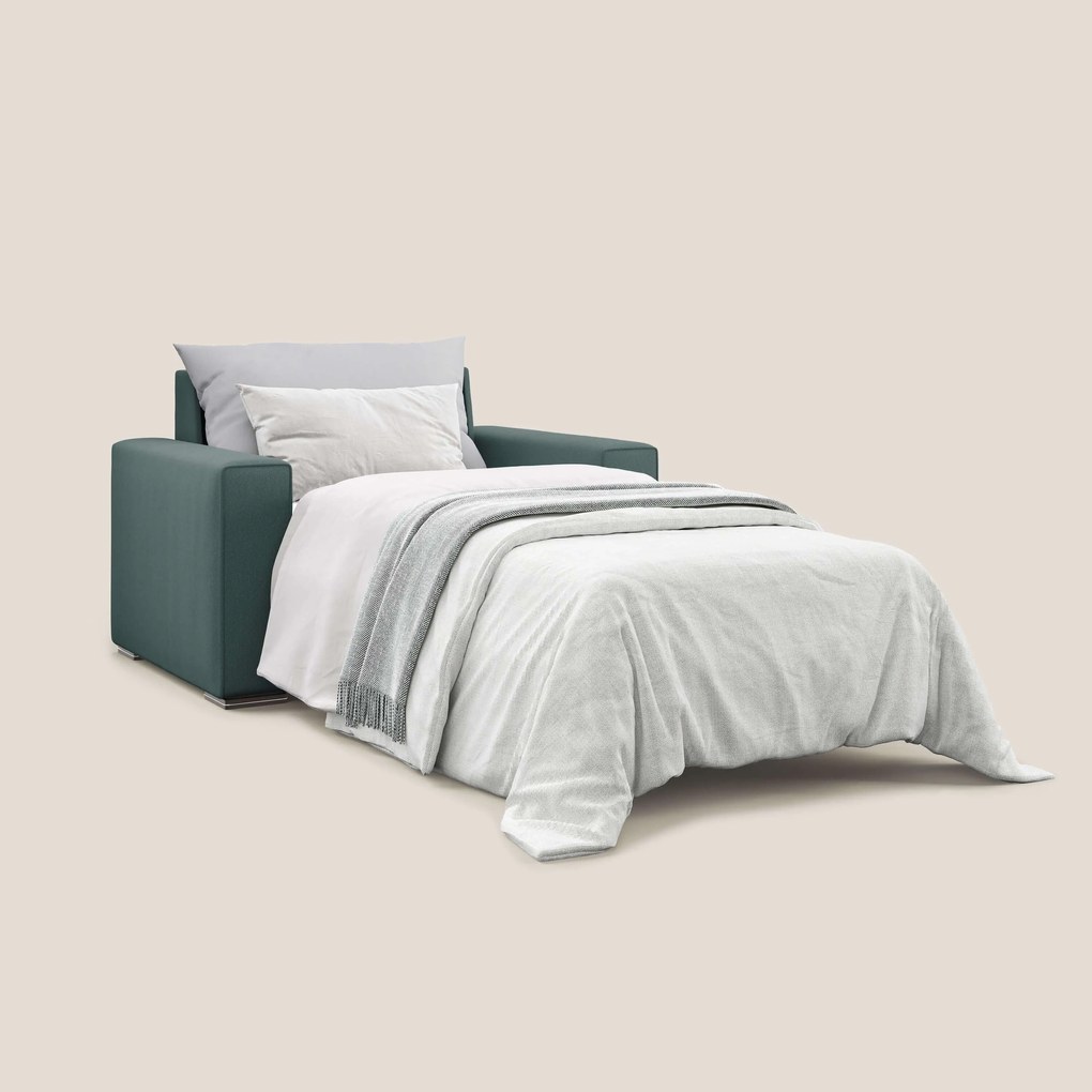 Dream poltrona letto in tessuto smacchiabile T05 verde