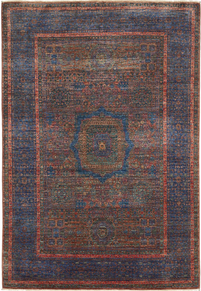 Mamluk Tappeto 210 x 150 Blu (Pakistan) Annodato A Mano