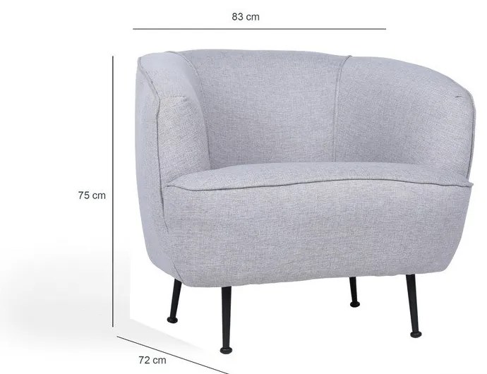 Poltrona grigia Piccoli - Artie