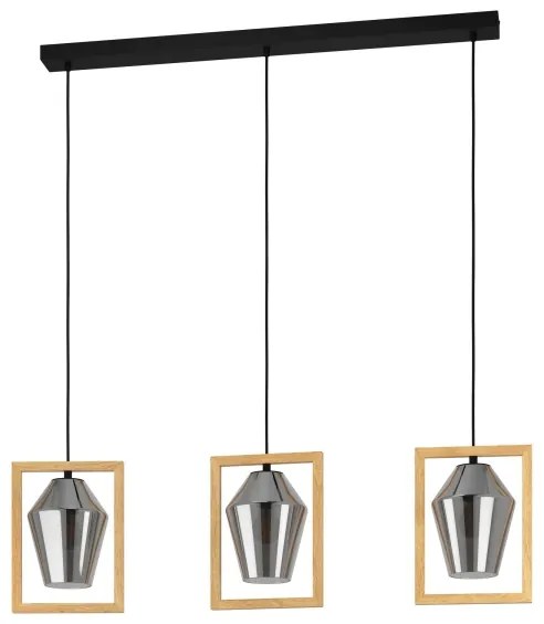 Eglo 99702 - Lampadario su corda VIGLIONI 3xE27/40W/230V