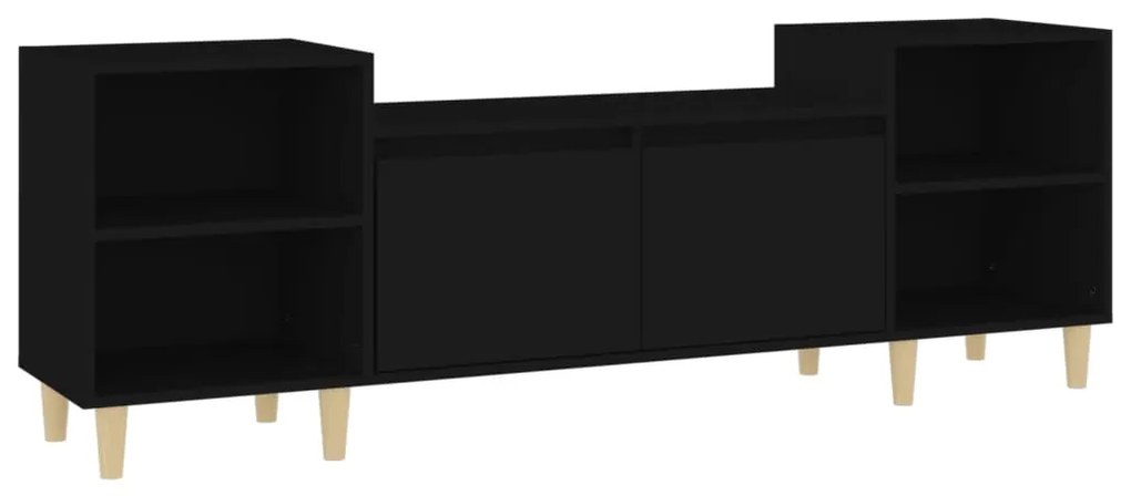 Mobile porta tv nero 160x35x55 cm in legno multistrato