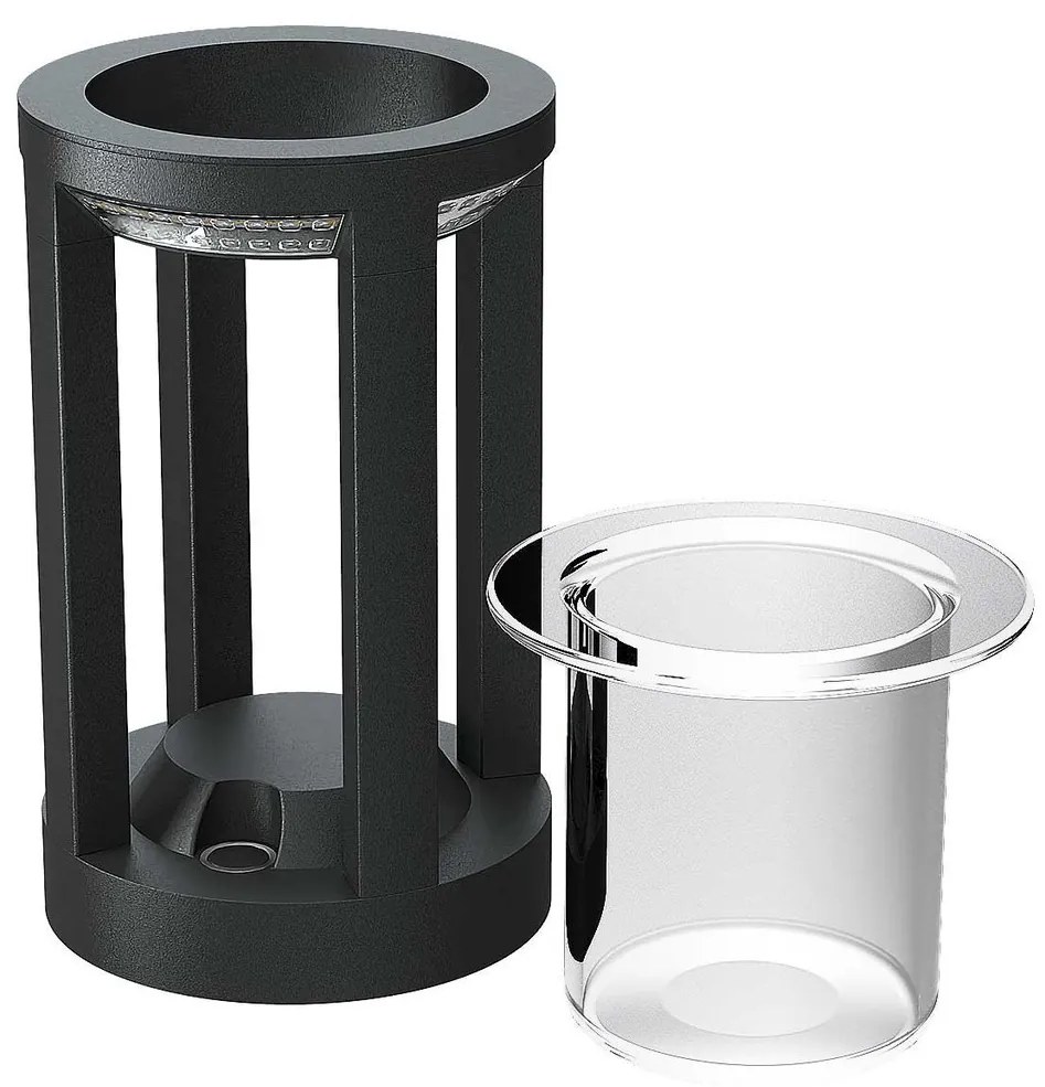 Lampada Portavaso da Tavolo Ricaricabile 2.2W IP54 CCT - Nera