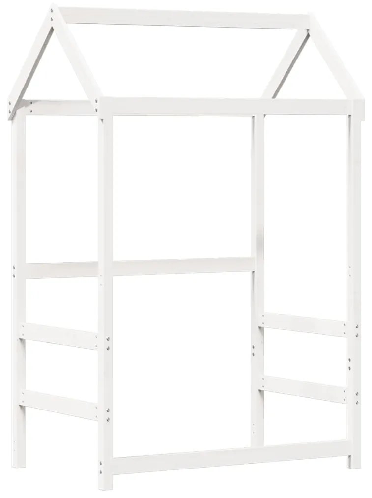 Giroletto con panca e tetto bianco 90x200 cm in legno di pino