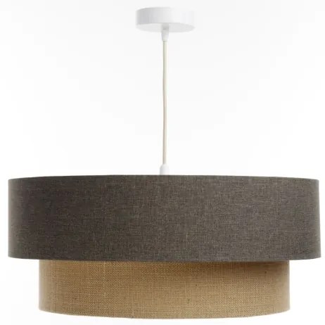 Lampadario a sospensione con filo BOHO TRINITI 1xE27/60W/230V grigio/beige