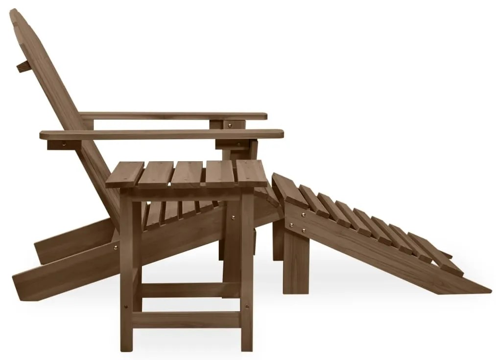 Sedia adirondack con ottomana e tavolo abete massello marrone