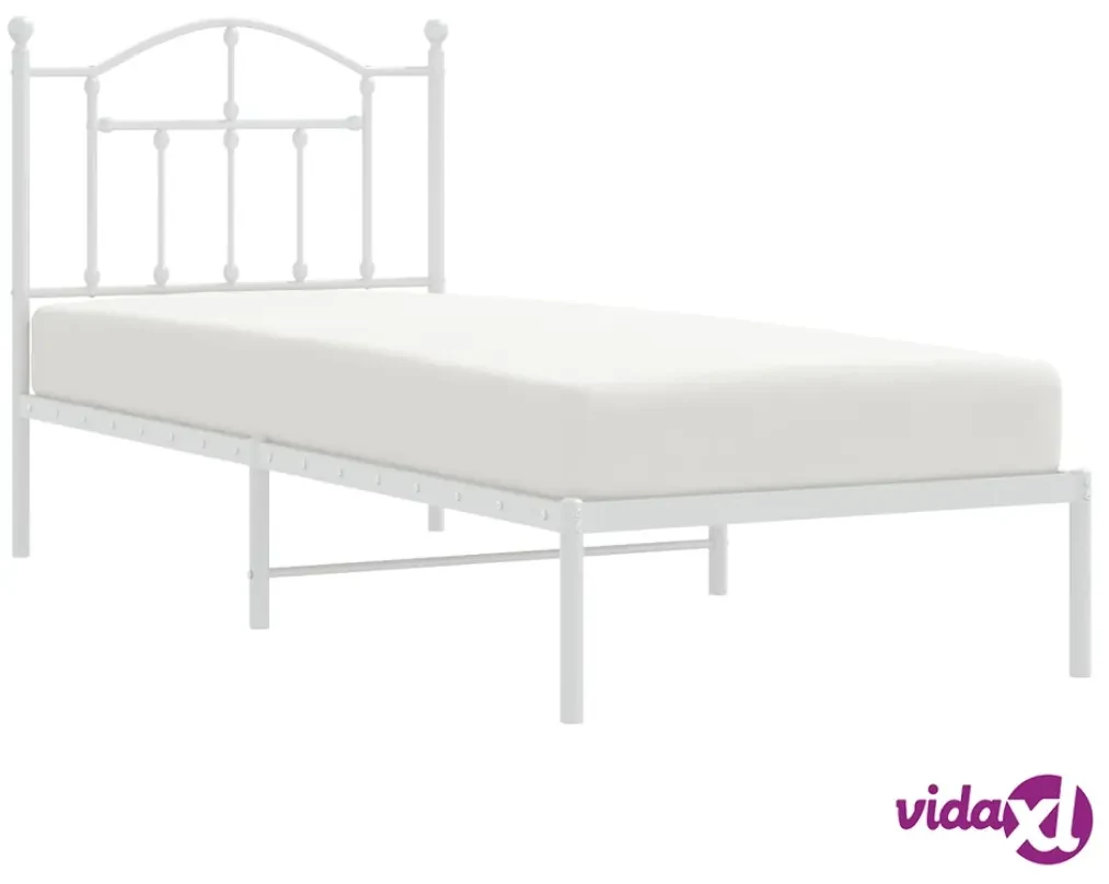 vidaXL Letto a Molle Materasso e LED Marrone Scuro 100x200 cm