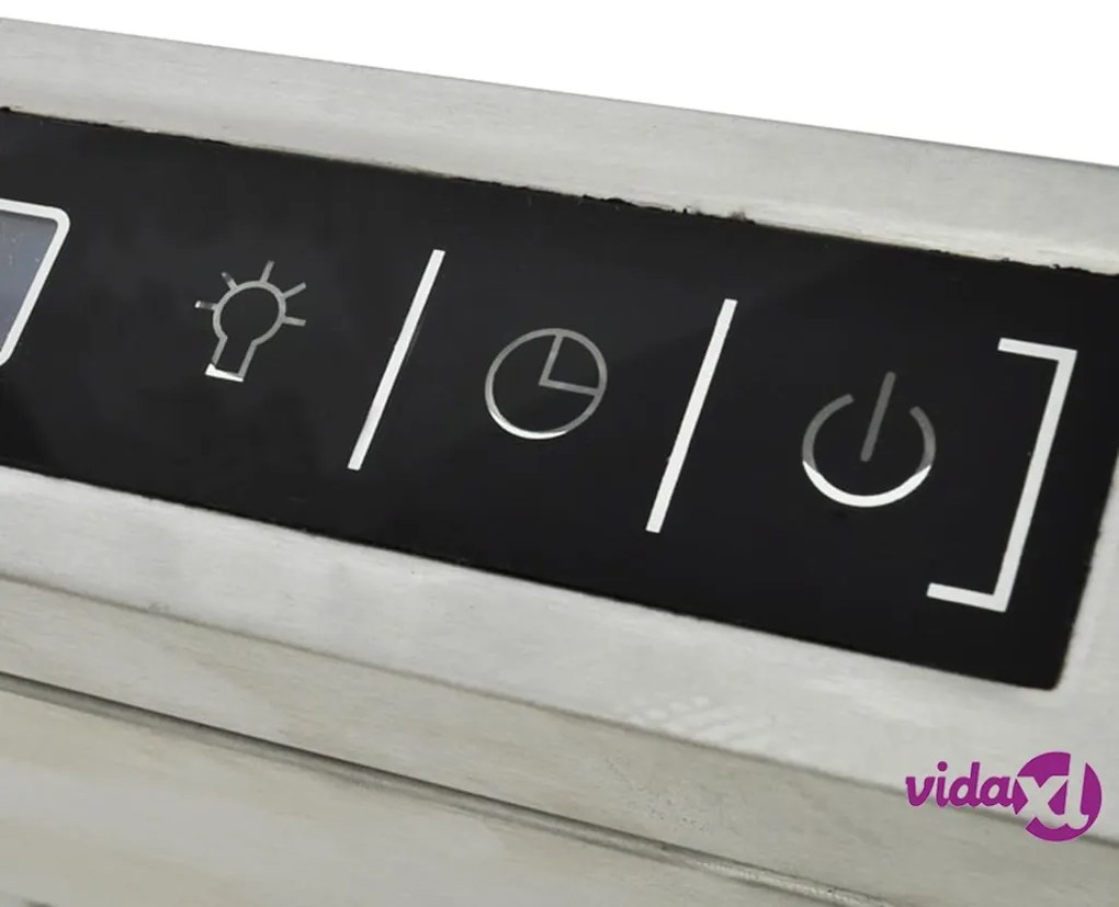 vidaXL Cappa da Cucina a Isola in Acciaio Inox con Display LCD
