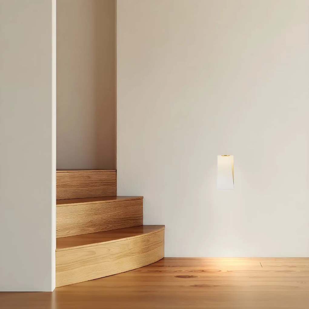 Applique da Incasso Segnapasso GU11 in Gesso Pitturabile