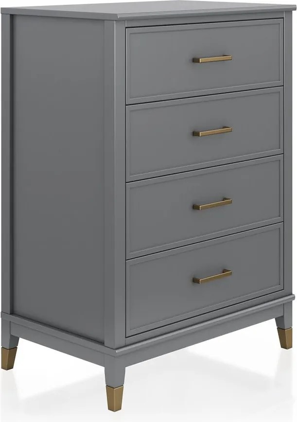 Cassettiera grigia , 75 x 106 cm Westerleigh - CosmoLiving by Cosmopolitan